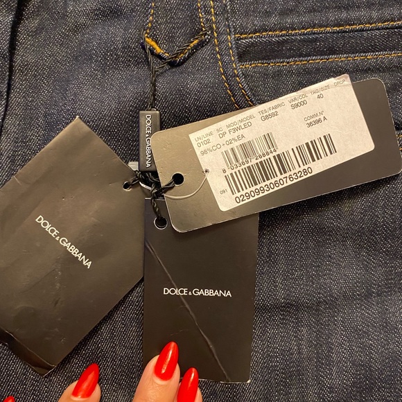 Dolce & Gabbana dark denim jeans, women’s size 40EU, NWT, $200 - Picture 5 of 11